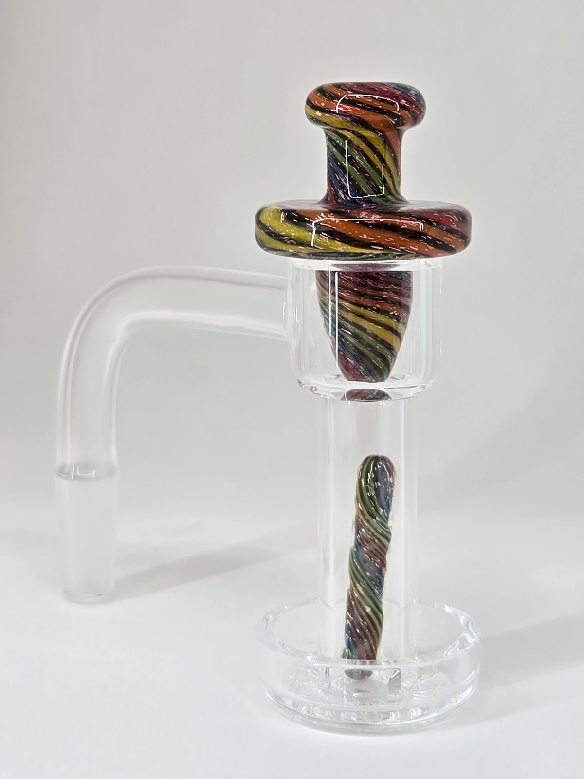 20mm Victory Glassworks "Lite Brite" Dichro Boro Apex Cap & Matching Pillar