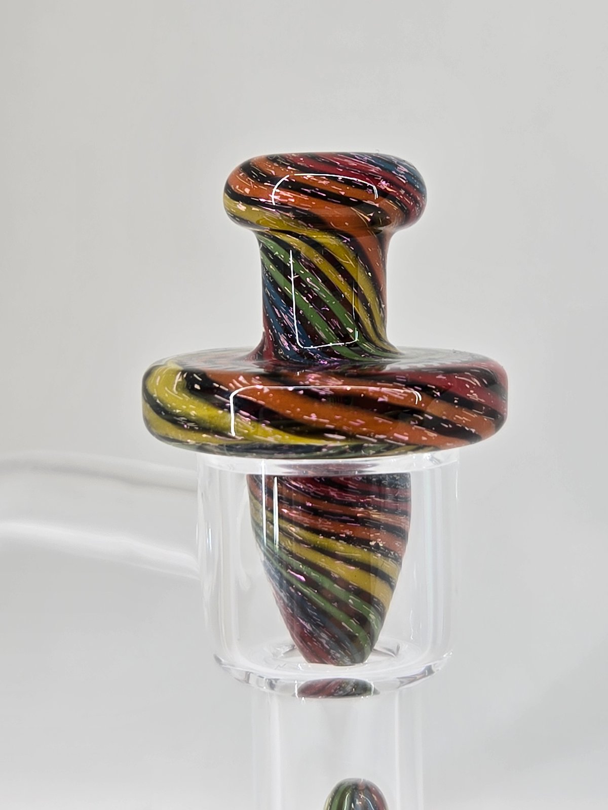 20mm Victory Glassworks "Lite Brite" Dichro Boro Apex Cap & Matching Pillar