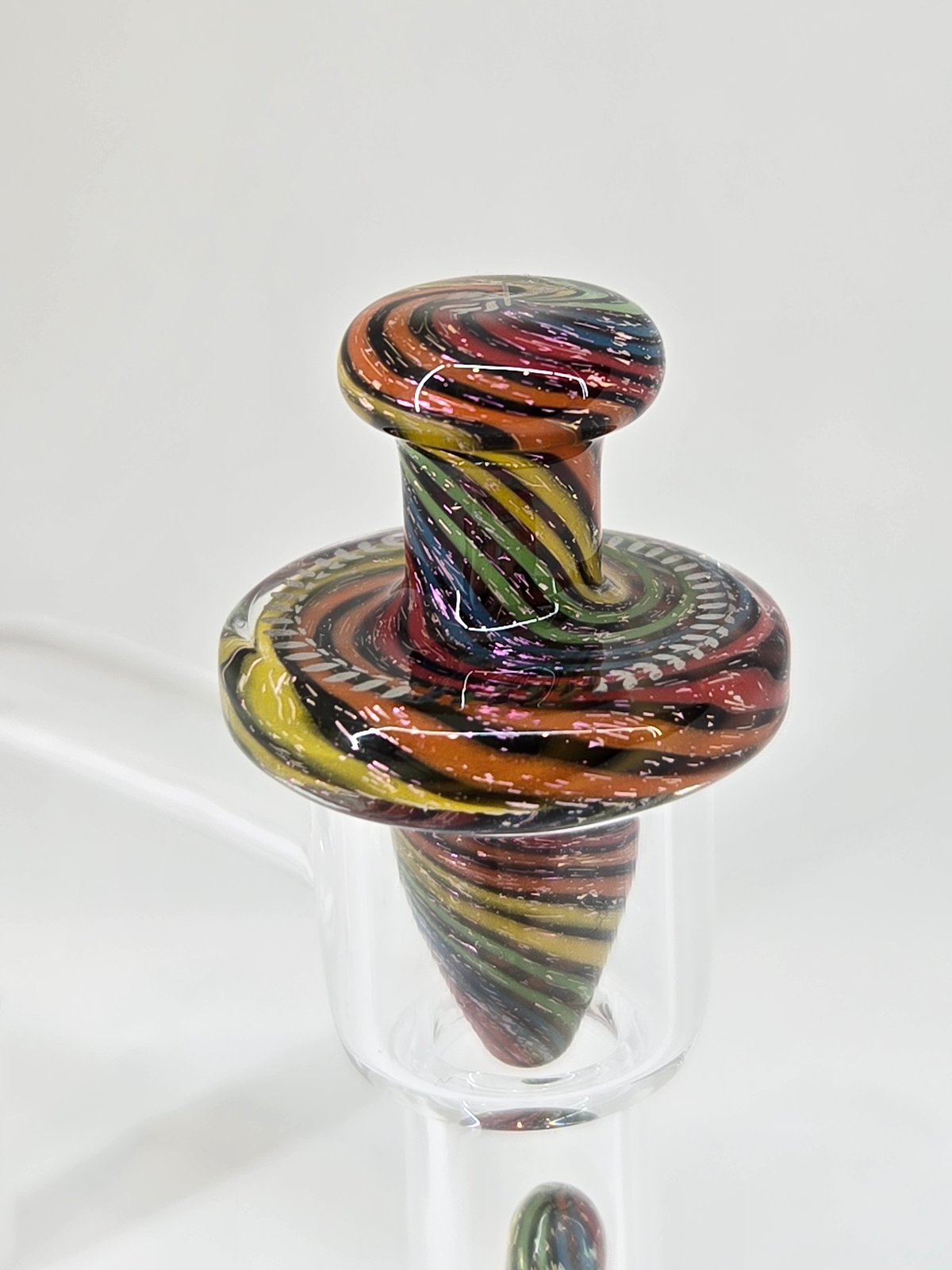 20mm Victory Glassworks "Lite Brite" Dichro Boro Apex Cap & Matching Pillar