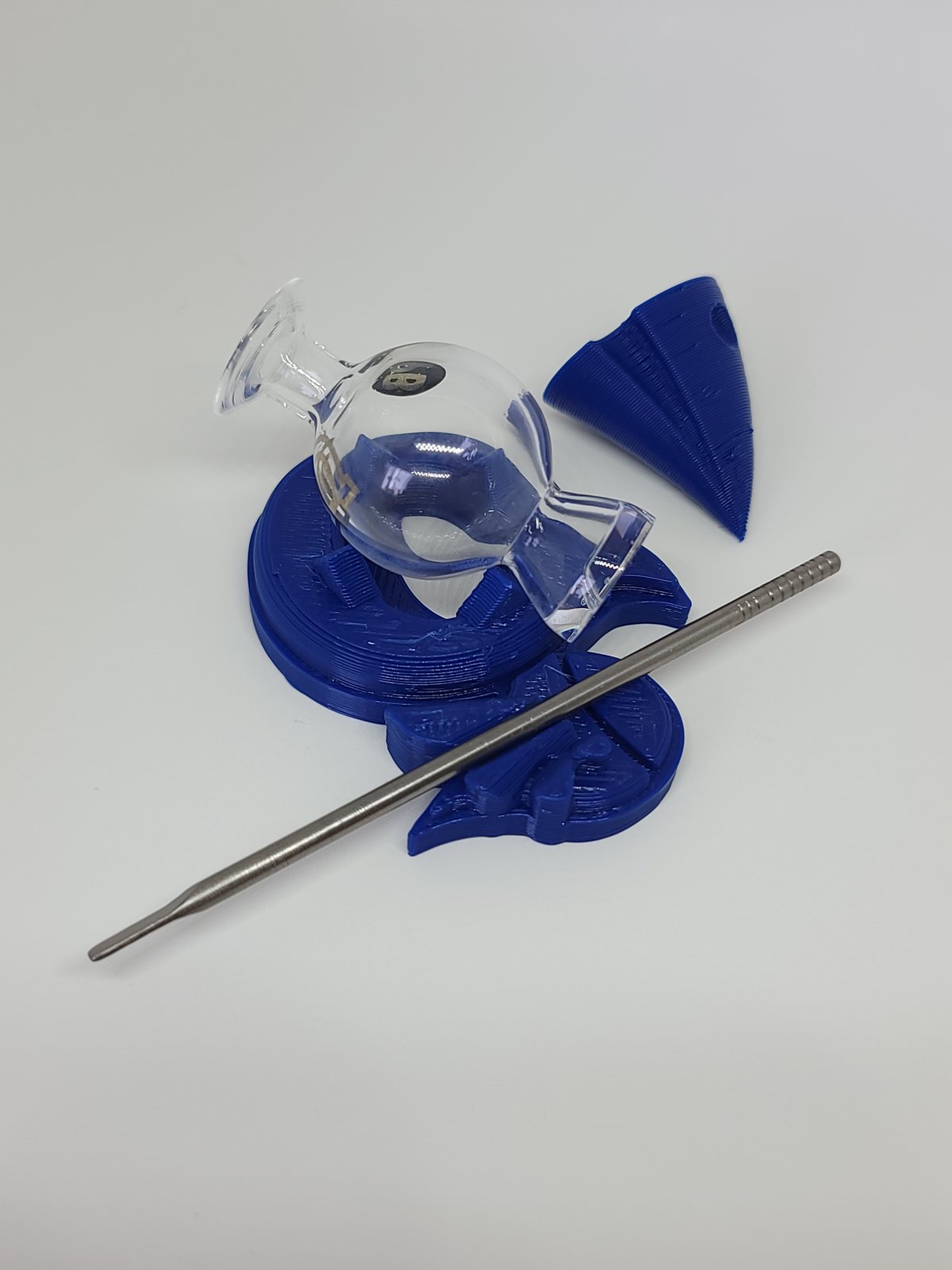 Kuhns x Calm Blue Collaboration Terp Station with Dabber Rest & 10mm Joint Cap