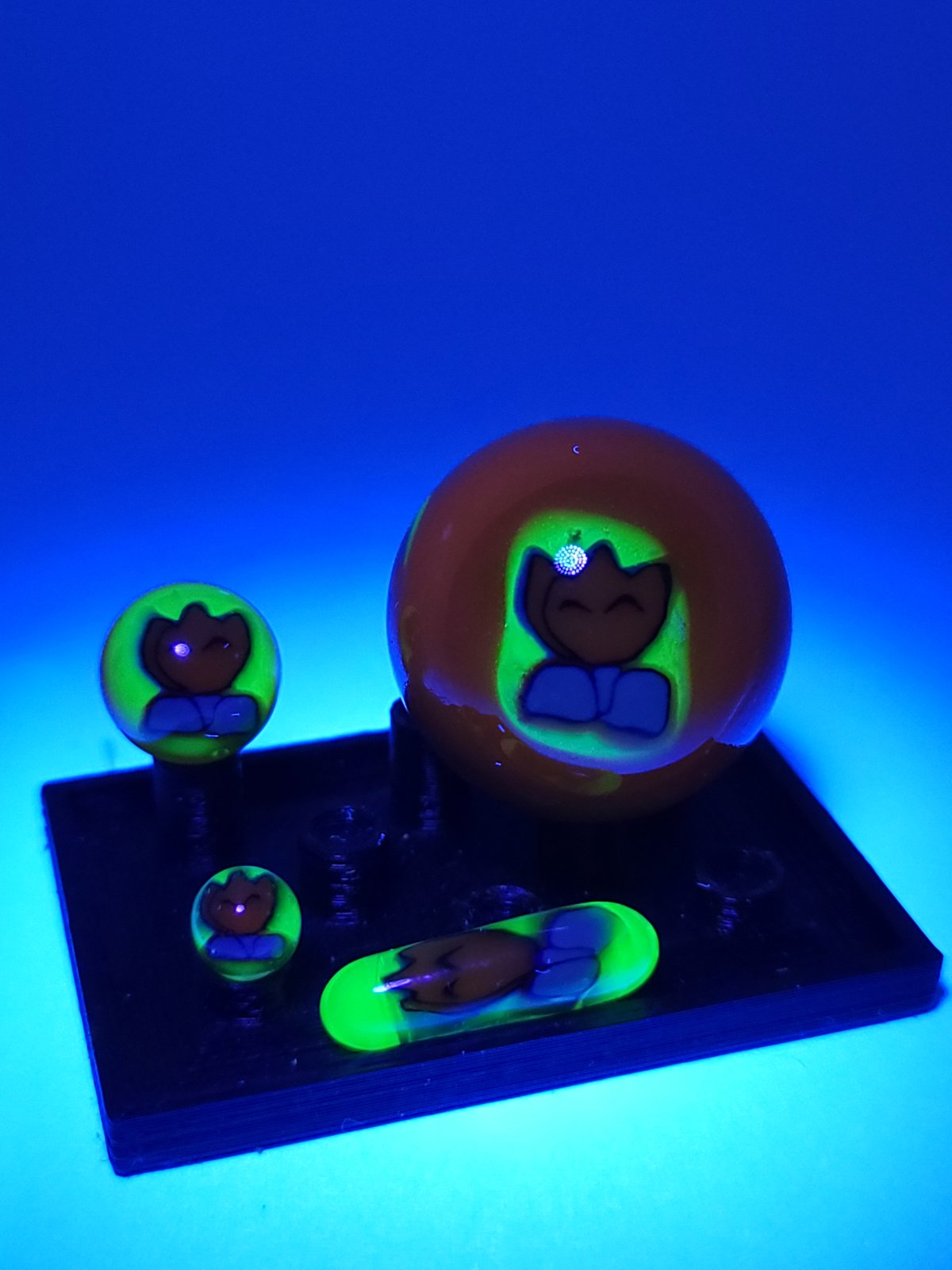 Punty Fire Flower Slurper Set (UV Reactive)