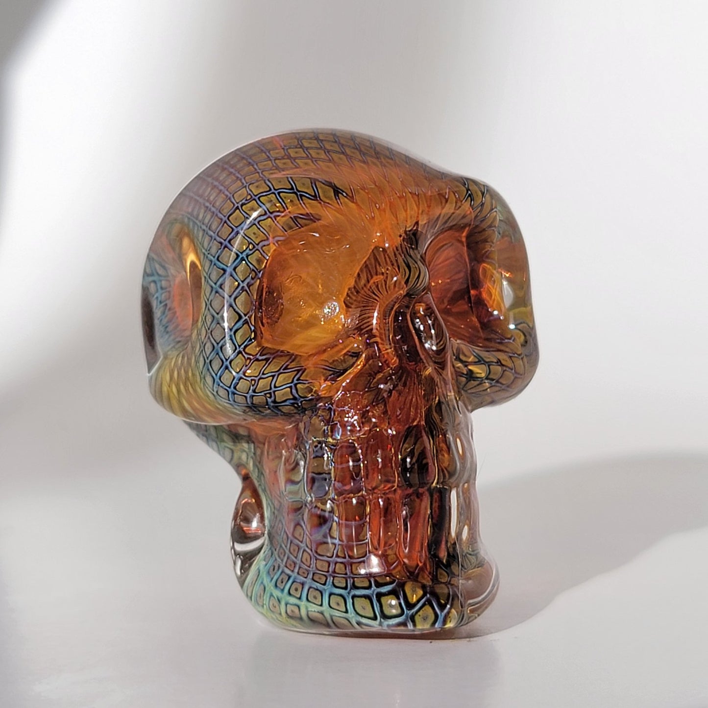 Elevator Glass Box Fume Skull Pendant