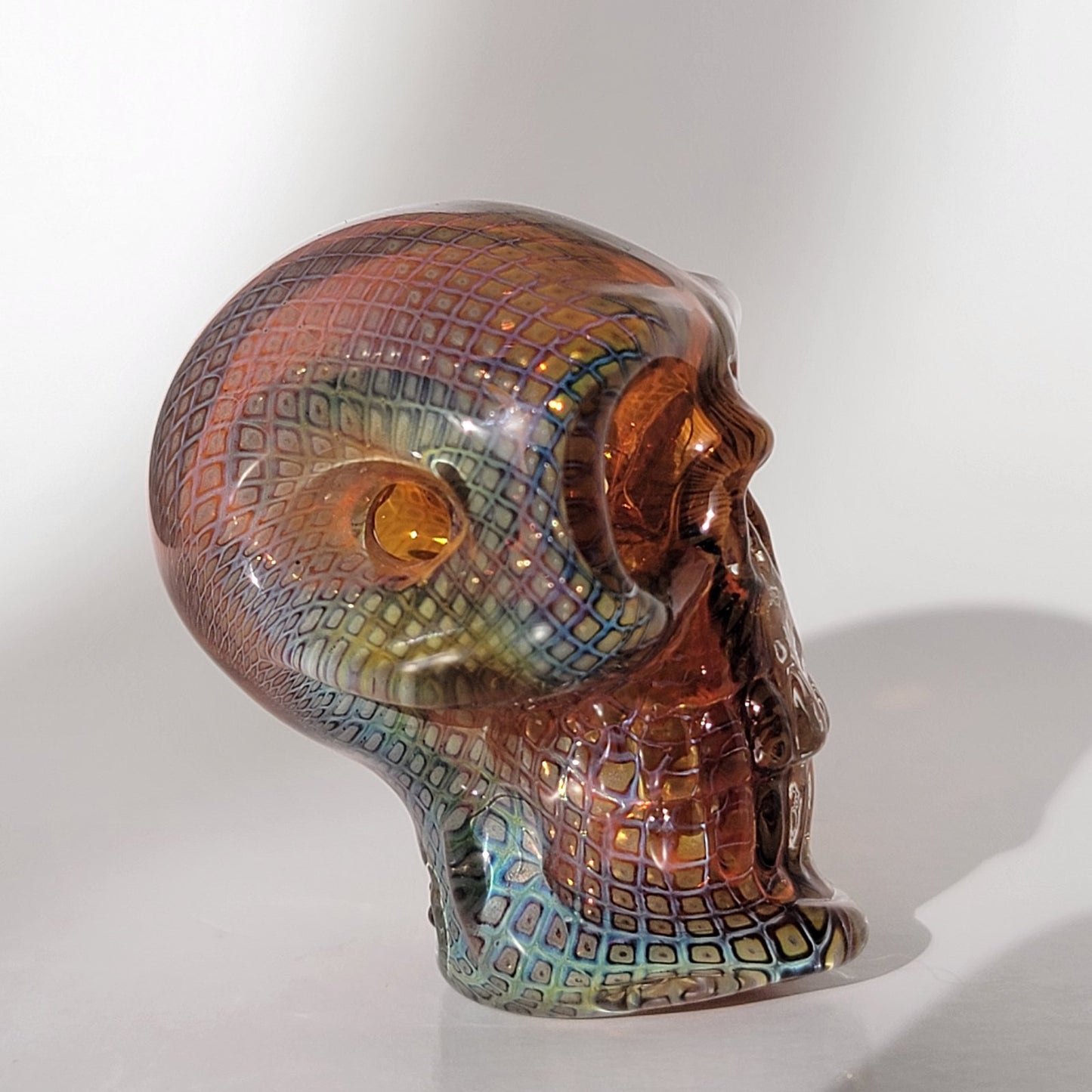 Elevator Glass Box Fume Skull Pendant