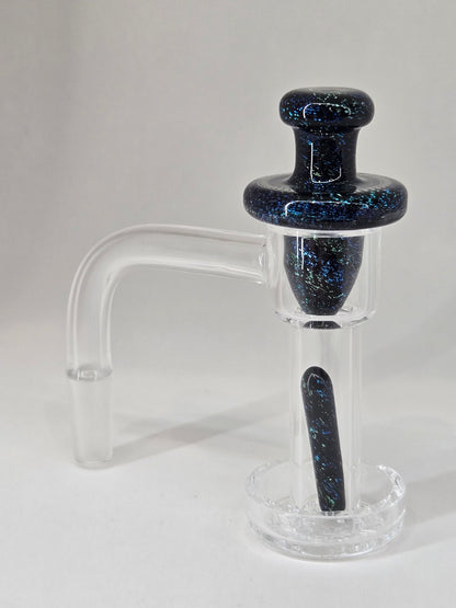 20mm Victory Glassworks "Magic Ember" Dichro Boro Apex Cap & Matching Pillar 