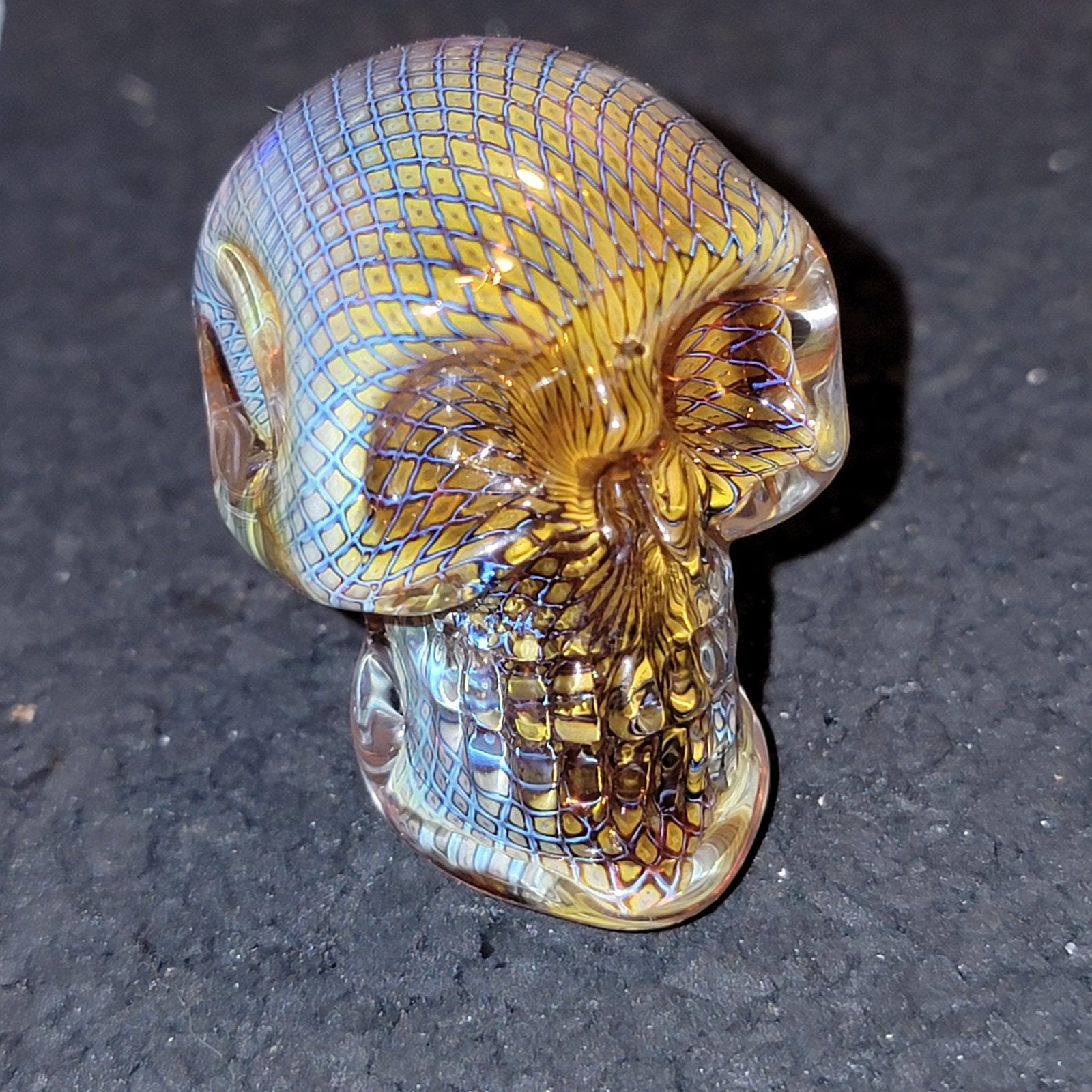 Elevator Glass Box Fume Skull Pendant 